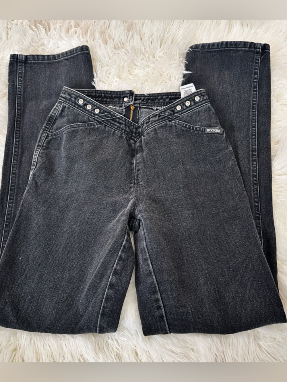 Rockies Women's High Rise Black Washed Jeans